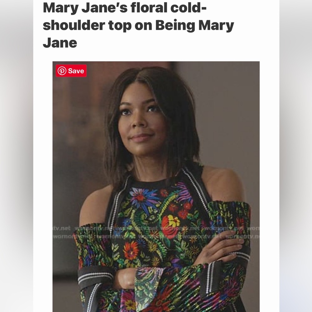 Designer Phillip Lim floral blouse cold shoulder from Saks